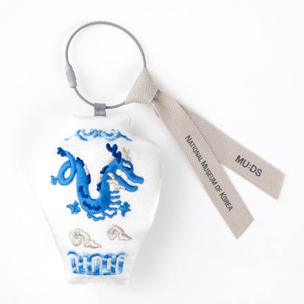 Jar with Dragon and Cloud Keyring