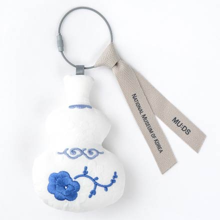 Bottle with Flower and Scroll Keyring