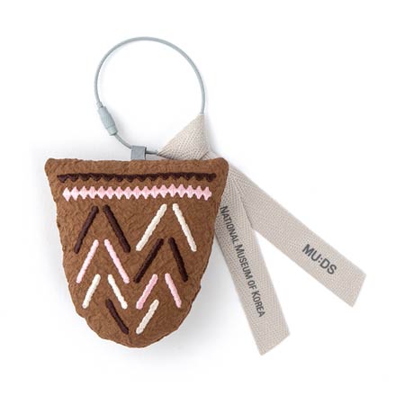 Comb-pattern Pottery Keyring